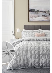 All Over Pleated Duvet Cover And Pillowcase Set