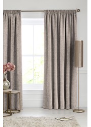 Heavyweight Chenille Curtains Pencil Pleat Lined