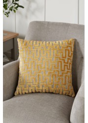 Fretwork Velvet Cushion Small Square