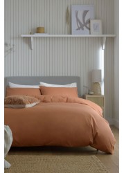 Cotton Rich Duvet Cover and Pillowcase Set Plain Percale