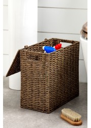 Plastic Wicker Storage Slimline Box