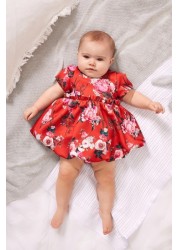 Lipsy Baby Puff Sleeve Dress With Matching Knicker