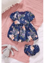 Lipsy Baby Puff Sleeve Dress With Matching Knicker