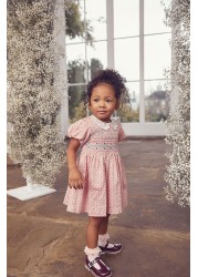 Lace Collar Shirred Cotton Dress (3mths-8yrs)