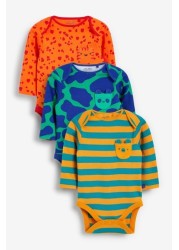 Long Sleeve Baby Bodysuits 3 Pack (0mths-3yrs)