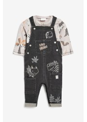 Baby Denim Dungaree And Bodysuit Set (0mths-3yrs)