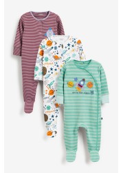 Baby 3 Pack Sleepsuits (0mths-2yrs)