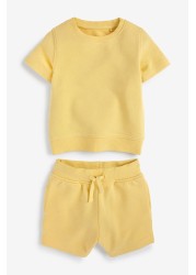 Plain Sweat T-Shirt And Shorts Set (3mths-7yrs)