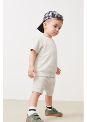 Plain Sweat T-Shirt And Shorts Set (3mths-7yrs)