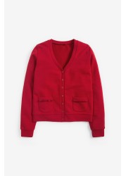 Frill Pocket Jersey School Cardigan (3-16yrs)