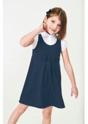 Jersey Bow School Pinafore (3-14yrs)