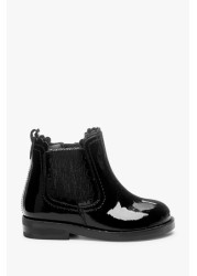 Little Luxe™ Scallop Chelsea Boots Wide Fit (G)