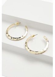 Hammered Hoop Earrings