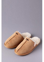 Lakeland Leather Ladies Sheepskin Seam Slider Slippers