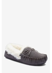 Suede Moccasin Slippers