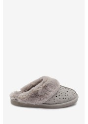 Suede Mule Slippers