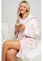 Quiz Embossed Hooded Dressing Gown