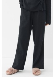 Textured Wide Leg Trousers