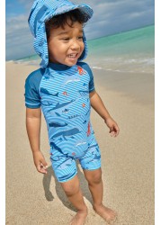 Sunsafe Swimsuit And Hat (3mths-7yrs)