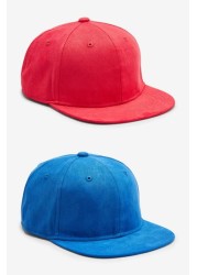 2 Pack Suede Caps (1-16yrs)