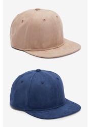 2 Pack Suede Caps (1-16yrs)