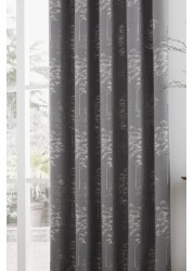 Curtina Elmwood Jacquard Lined Eyelet Curtains