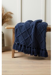 Chunky Cable Knit Throw