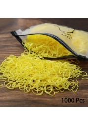 1000pcs Disposable Rubber Band Hairband For Kids Ponytail Hair Ties Colorful Elastic Hair Bands Baby Hair Accessories