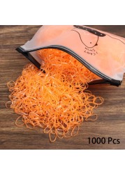 1000pcs Disposable Rubber Band Hairband For Kids Ponytail Hair Ties Colorful Elastic Hair Bands Baby Hair Accessories