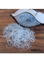 1000pcs Disposable Rubber Band Hairband For Kids Ponytail Hair Ties Colorful Elastic Hair Bands Baby Hair Accessories