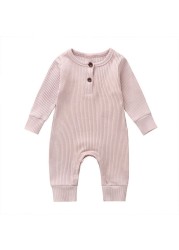 Autumn Newborn Infant Baby Boys Girls Romper Playsuit Overalls Cotton Long Sleeve Baby Jumpsuit Newborn Clothes