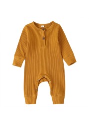 Autumn Newborn Infant Baby Boys Girls Romper Playsuit Overalls Cotton Long Sleeve Baby Jumpsuit Newborn Clothes