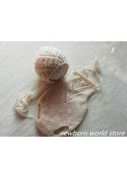 Newborn photography accessories, mohair hat and mohair shorts.