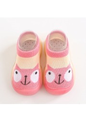 Baby sock shoes anti-skid spring autumn cartoon animal breathable shoes baby girl baby boy soft TPE sole baby boy casual shoes