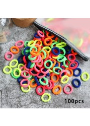 Toddler Hair Bands Baby Girl Children Headbands Colorful Elastic Hair Tie Nylon Scrunchie Hair Rope 50/100pcs Hair Accessories