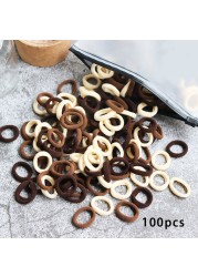 Toddler Hair Bands Baby Girl Children Headbands Colorful Elastic Hair Tie Nylon Scrunchie Hair Rope 50/100pcs Hair Accessories