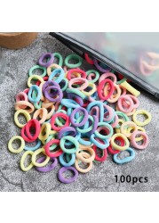 Toddler Hair Bands Baby Girl Children Headbands Colorful Elastic Hair Tie Nylon Scrunchie Hair Rope 50/100pcs Hair Accessories