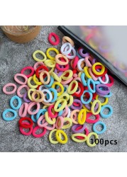 Toddler Hair Bands Baby Girl Children Headbands Colorful Elastic Hair Tie Nylon Scrunchie Hair Rope 50/100pcs Hair Accessories