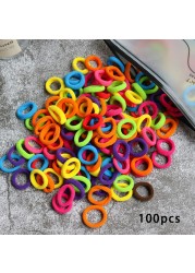 Toddler Hair Bands Baby Girl Children Headbands Colorful Elastic Hair Tie Nylon Scrunchie Hair Rope 50/100pcs Hair Accessories