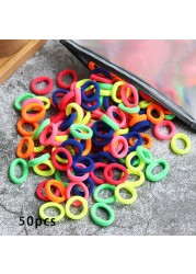 Toddler Hair Bands Baby Girl Children Headbands Colorful Elastic Hair Tie Nylon Scrunchie Hair Rope 50/100pcs Hair Accessories