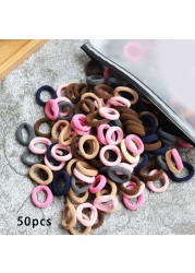 Toddler Hair Bands Baby Girl Children Headbands Colorful Elastic Hair Tie Nylon Scrunchie Hair Rope 50/100pcs Hair Accessories