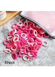 Toddler Hair Bands Baby Girl Children Headbands Colorful Elastic Hair Tie Nylon Scrunchie Hair Rope 50/100pcs Hair Accessories