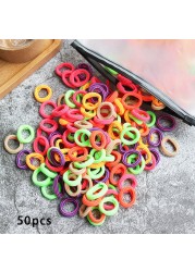 Toddler Hair Bands Baby Girl Children Headbands Colorful Elastic Hair Tie Nylon Scrunchie Hair Rope 50/100pcs Hair Accessories