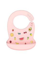 Baby Bib Silicone Water Resistant Saliva Dripping Bibs Banana Cartoon Newborn Feeding Soft Edible Baby Aprons Adjustable Burping Scarf