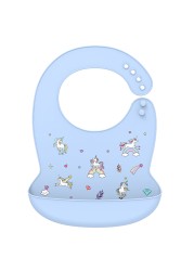 Baby Bib Silicone Water Resistant Saliva Dripping Bibs Banana Cartoon Newborn Feeding Soft Edible Baby Aprons Adjustable Burping Scarf