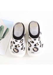 Unisex Baby Leopard Shoes Children Slippers Animal Cartoon Baby Boy First Walkers Kids Soft Rubber Floor Socks Shoes