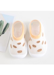 Unisex Baby Leopard Shoes Children Slippers Animal Cartoon Baby Boy First Walkers Kids Soft Rubber Floor Socks Shoes