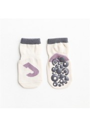 LAUDKA Spring Autumn Baby Girls Boys Cotton Socks Cartoon Rubber Anti-slip Socks Boys Sport Boat Socks Four Seasons