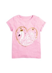 Little maven 2022 summer baby girls T-shirt cotton soft and comfortable lovely tops baby boy children casual clothes