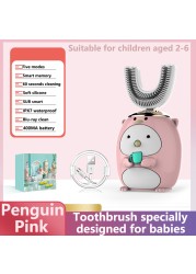 Smart 360 Degree XioMi Electric Toothbrush Kids Silicone Automatic Ultrasound Dental Toothbrush Cartoon Pattern Children